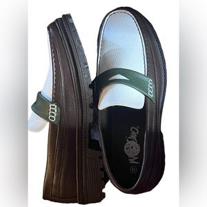 Green and White Shoes